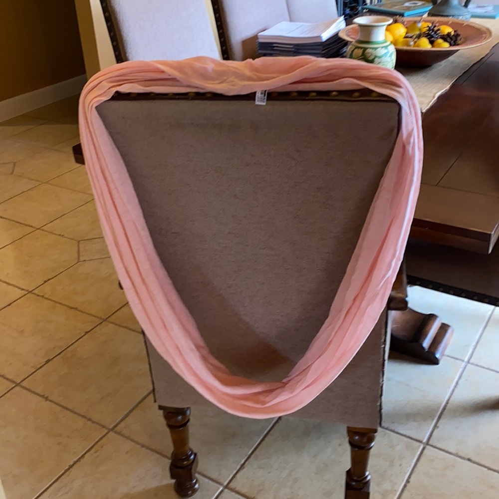 Beautiful baby pink long scarf. Never worn. Can be worn long or wrapped.